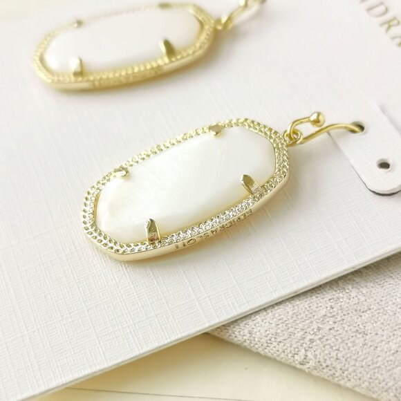 Dani Gold White Pearl Earrings - Kendra Scott - Picture 2 of 3